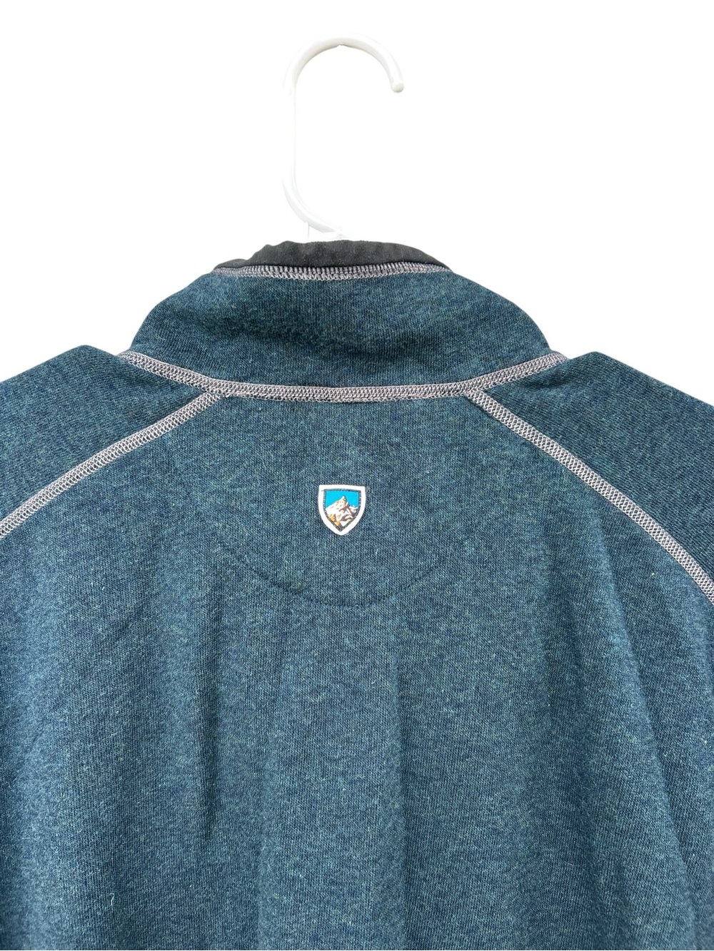 KUHL Men's Quarter-Zip Fleece Pullover Sweatshirt - Dark Teal - Size XL - Hiking - Picture 9 of 10